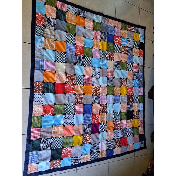 Handmade Other - VINTAGE HANDMADE PATCHWORK QUILT 76 X 66